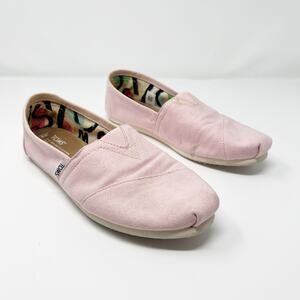 Toms Pink Slip On Flats Size 9